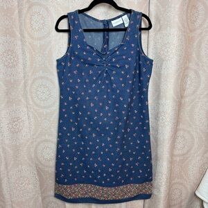 white christmas dresses Skylar Short Sleeve Braided Denim Dress